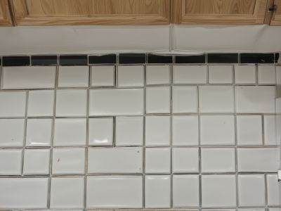 After regrouting - fresh grout
