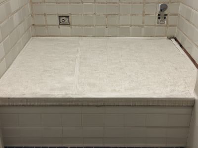 After tile repair - seamless repair