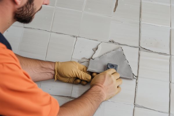 Professional tile repair process